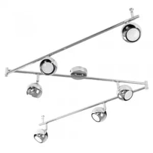 Image of Retro Eyeball 6-Way Flexible Spotlight Bar in Chrome