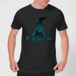 Image of Harry Potter Sorting Hat Silhouette Mens T-Shirt - Black