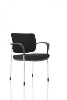 Image of Brunswick Deluxe Black Fabric Back Chrome Frame