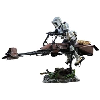 Image of Hot Toys Star Wars Episode VI Action Figure 1/6 Scout Trooper & Speeder Bike 30 cm