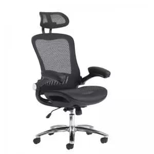 Image of Curva high back mesh chair - black