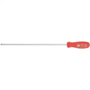 Image of Draper 250mm x 5.0mm Plain Slot Parallel Tip Long Reach Mechanics Screwdriver (Sold Loose)