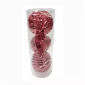 Image of The Spirit Of Christmas Pk3 150mm Baubles24 - Red