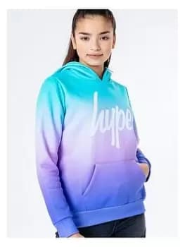 Image of Hype Girls Aqua Fade Kids Pullover Hoodie, Blue, Size Age: 9-10 Years, Women