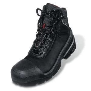 Image of Uvex Quatro Boot Leather Upper PUR Sole Size 10 Wide Fit Black Ref