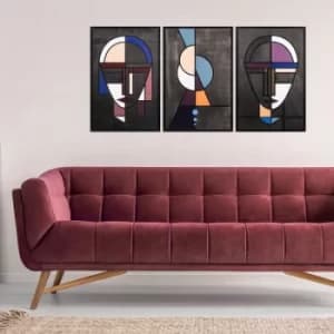 Image of Persona Multicolor Decorative Wooden Wall Accessory