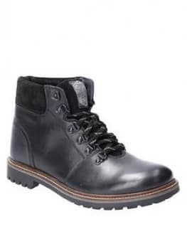 Image of Base London Base London Fawn Burnished Leather Lace Up Boot