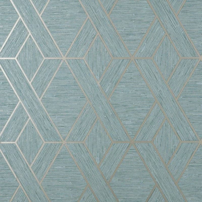 Image of Fine Decor Miya Geo Teal Wallpaper FD43154