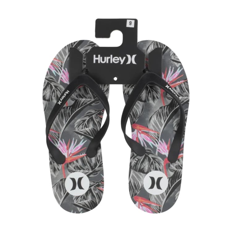 Image of Hurley One Pack Tier Flip Flops Mens - Black 7