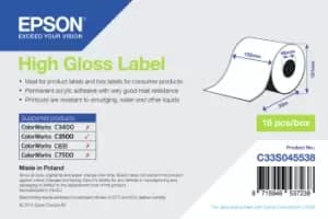 Image of Epson C33S045538 Format-etikettes gloss 102mm x 33m for Epson TM-C...