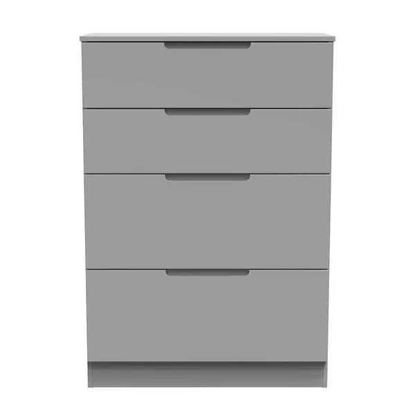 Image of Welcome Furniture Ready Assembled Milan 4 Drawer Deep Chest In Dusk Grey MIL050DGDG