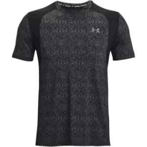 Image of Under Armour Iso-Chill Run Printed Short Sleeve T Shirt Mens - Black