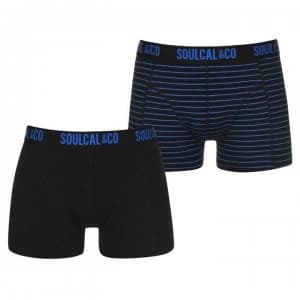 Image of SoulCal 2 Pack Boxers - Black/BlueStrp