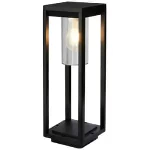 Image of Searchlight 1Lt Outdoor Post - 450mm, Black With Clear Diffuser