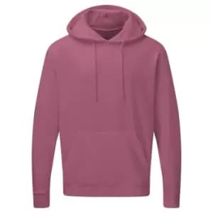 Image of SG Mens Plain Hooded Sweatshirt Top / Hoodie (L) (Cassis)