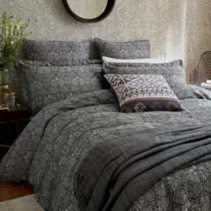 Image of William Morris Crown Imperial Kingsize Duvet Cover, Charcoal