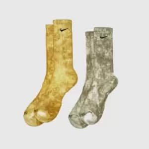 Image of Nike Beige Everyday Tie Dye Socks 2 Pack
