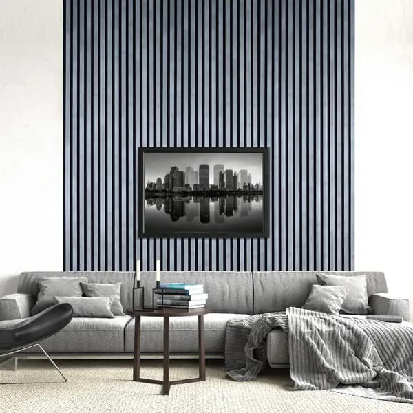 Image of Kraus Acoustic Panel 2400 x 572.5 x 19mm Concrete Effect - 3 Panel Pack