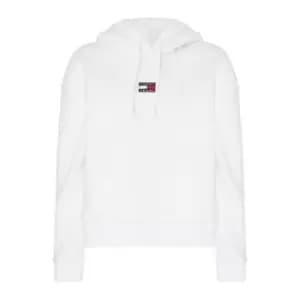 Image of Tommy Jeans Tjw Center Badge Fleece Hoodie - White