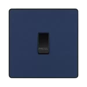 Image of BG Evolve Matt Blue Single Press Switch 10A - PCDDB14B