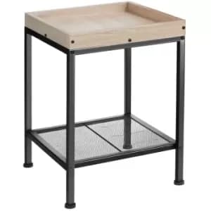 Image of TecTake Rochester Bedside Table - Brown