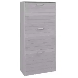 Image of Shoe Storage Cabinet Organizer with 3 Flip Drawers 12 Pair of Shoes