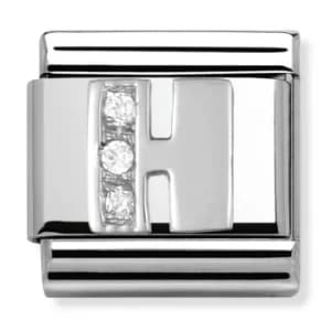 Image of Nomination CLASSIC Silvershine Letter H Charm 330301/08