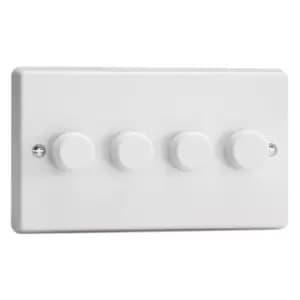 Image of Varilight V-Pro 4 Gang 2-Way 4x120W Dimmer Switch - Classic White - JQDP254W