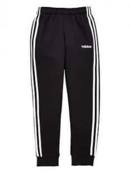 Image of adidas Youth Boys 3-Stripes Pants - Black/White, Size 4-5 Years