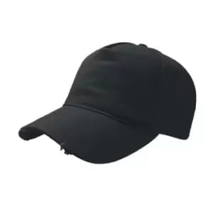 Image of Atlantis Cargo Weathered Visor 5 Panel Cap (Pack of 2) (One Size) (Black)