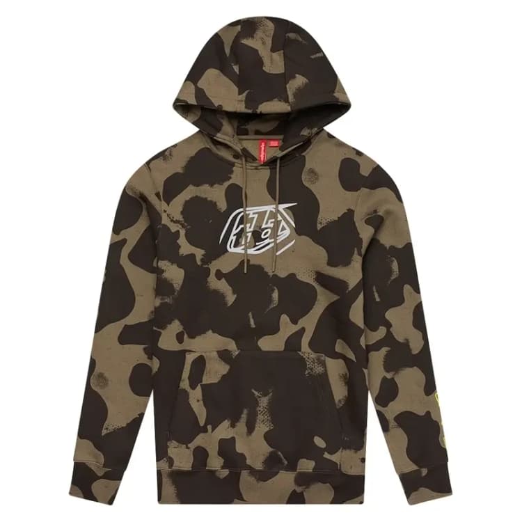 Image of Hooded sweatshirt Troy Lee Designs Badge Vert Male 2XL