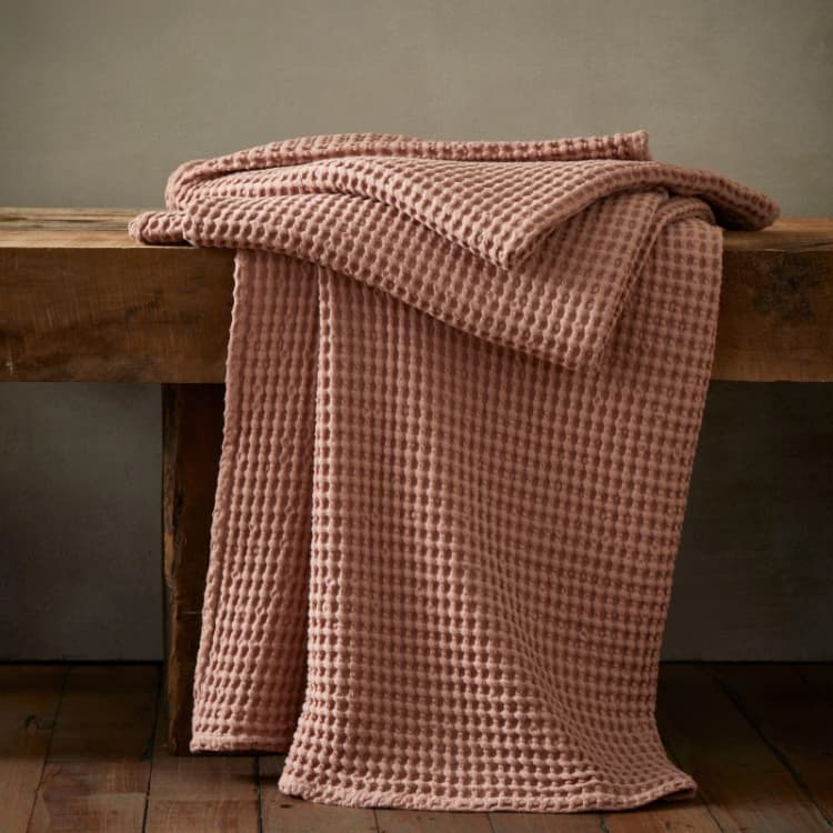 Image of Pineapple Elephant Jaipur 150cm x 200cm Waffle Throw Pink
