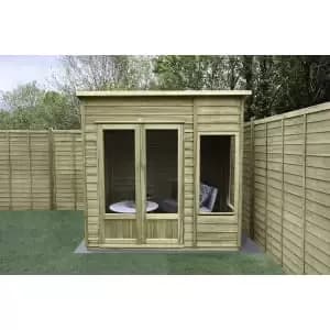Image of Forest Garden Oakley 7 x 5ft Overlap Pent Summerhouse with Assembly