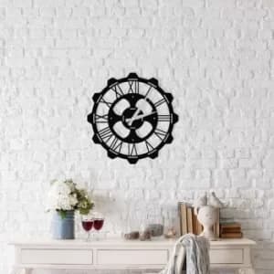 Image of Meteor Clock Black Decorative Metal Wall Clock