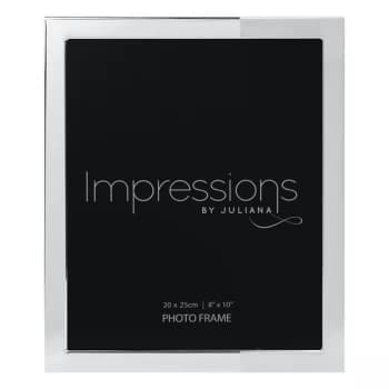 Image of 8" x 10" - IMPRESSIONS Pollished & Satin Silverplated Frame