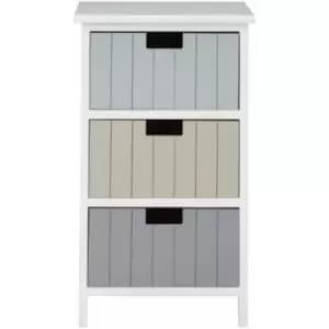 Image of New England White 3 Drawers Chest - Premier Housewares