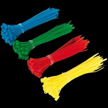 Image of Sealey 200 Piece Assorted Colours Cable Ties