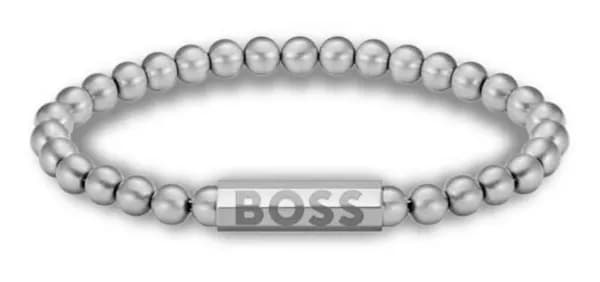 Image of BOSS 1580658M Mens Sphere Beaded Stainless Steel Jewellery