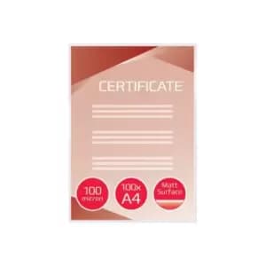 Image of GBC Matt Laminating Pouch, A4, 2X100 (Pack of 100)