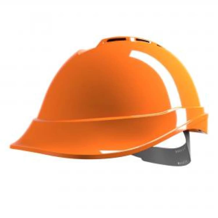 Image of MSA V - Gard 200 Vented Safety Helmet Orange