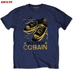 Image of Kurt Cobain - Laces Kids 9 - 10 Years T-Shirt - Blue