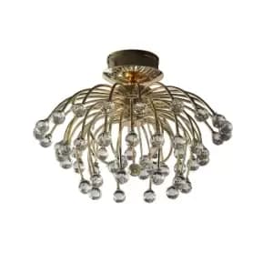 Image of Xeena Ceiling 10 Light G4 French Gold/Crystal, NOT LED/CFL Compatible
