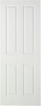 Image of Wickes Stirling Internal Fire Door White Smooth Moulded 4 Panel 1981 x 762mm