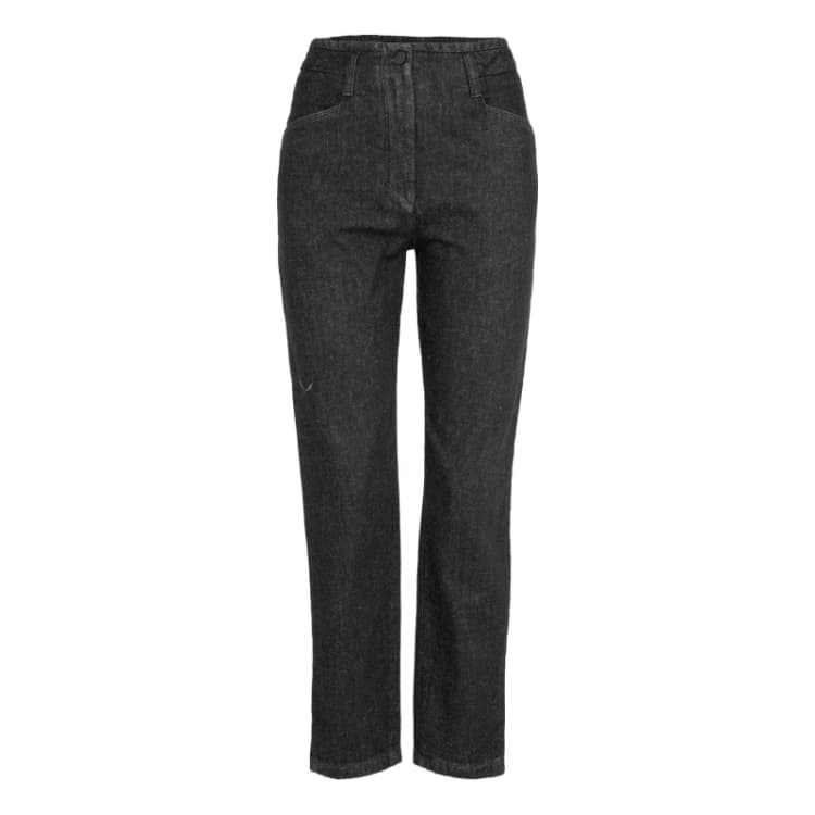 Image of Salewa Hemp Denim Trousers Womens - Black 8