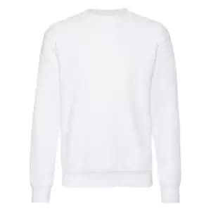 Image of Fruit Of The Loom Mens Set-In BelcoroA Yarn Sweatshirt (S) (White)