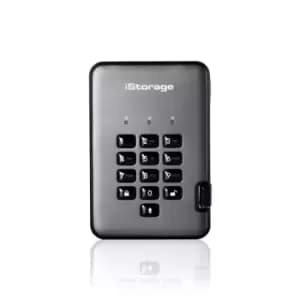 Image of iStorage diskAshur PRO2 256-bit 8TB USB 3.1 secure encrypted solid-state drive IS-DAP2-256-SSD-8000-C-G