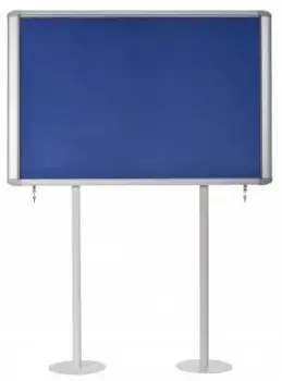 Image of Bi-Office Post Mounted 12xA4 Sunken Display Case