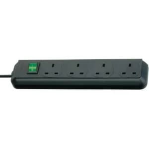 Image of Brennenstuhl Eco-Line 4 Gang 1.5m Black