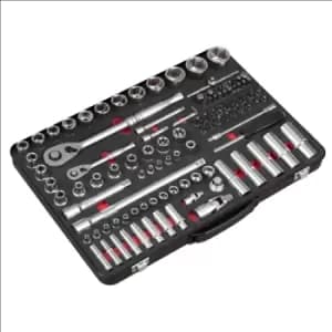 Image of Sealey Socket Set 1/4" & 1/2"Sq Drive 108pc - Premier Platinum Series