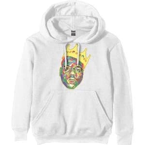 Image of Biggie Smalls - Crown Unisex Large Hoodie - White
